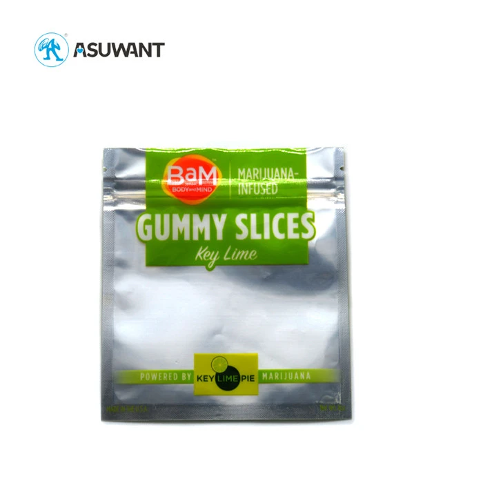 Gummies Candy Packaigng Edible Zipper Ziplock Empty Candy Packaging Bags