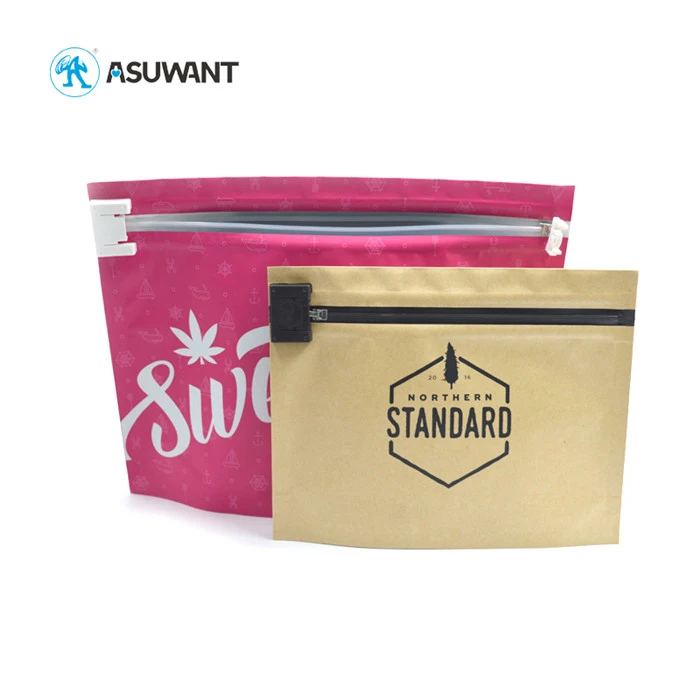 Odorless Recycling Child Proof Zipper Bags Tamper Proof Gravure Printing