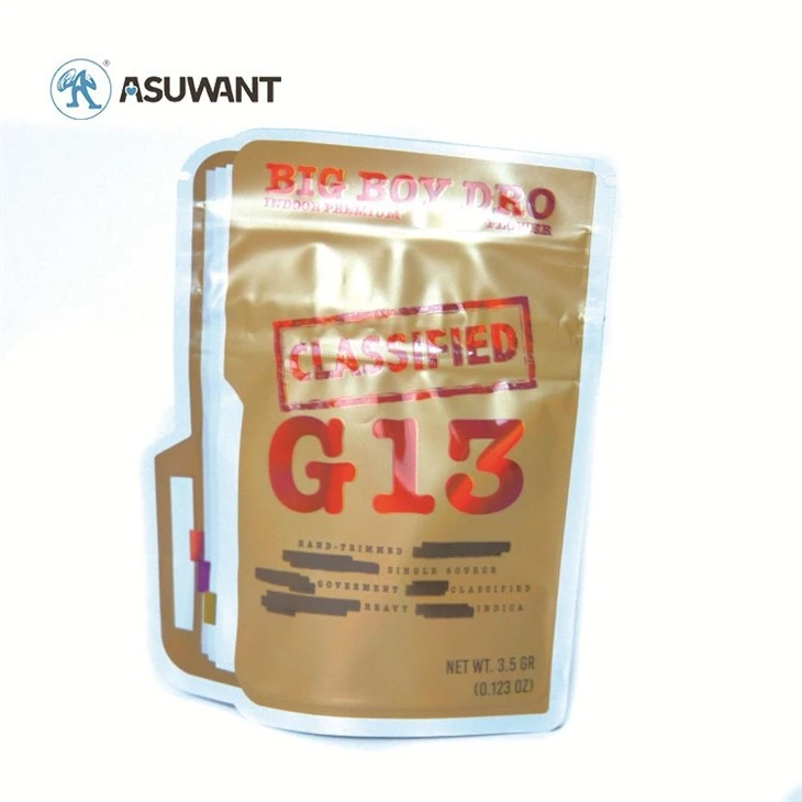 Custom Printed Child Proof Die Cut Ziplock Mylar Bags Stand Up Pouch For Food Candy 1g 3.5g 7g 14g 28g 1oz factory