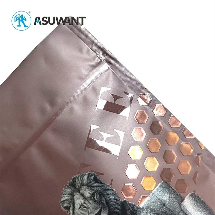 BRC Plastic Bag Custom Digital Print With Spot Gloss UV Varnish, 3D Raised Embossed UV Texture, Stand up Coffee Packaging Pouches factory